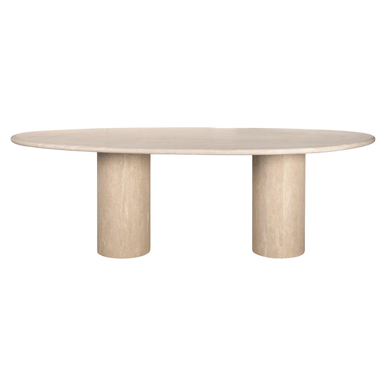 Dining table Renaissance organic Italian Travertine (Beige)