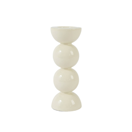 Kandelaar Nyons Glans creme Ø7,5x20,5 cm