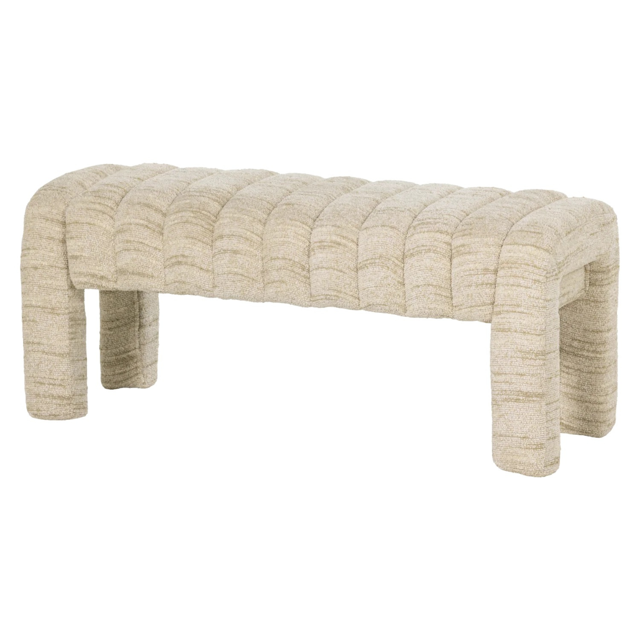 Frex gestoffeerd bankje bouclé naturel