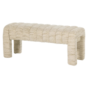 Frex gestoffeerd bankje bouclé naturel
