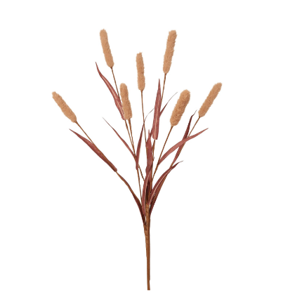 Kunsttak Typha x7 95 cm Licht coffee