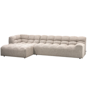 ALLURE CHAISE LONGUE LEFT WOVEN FABRIC NATURAL MELANGE