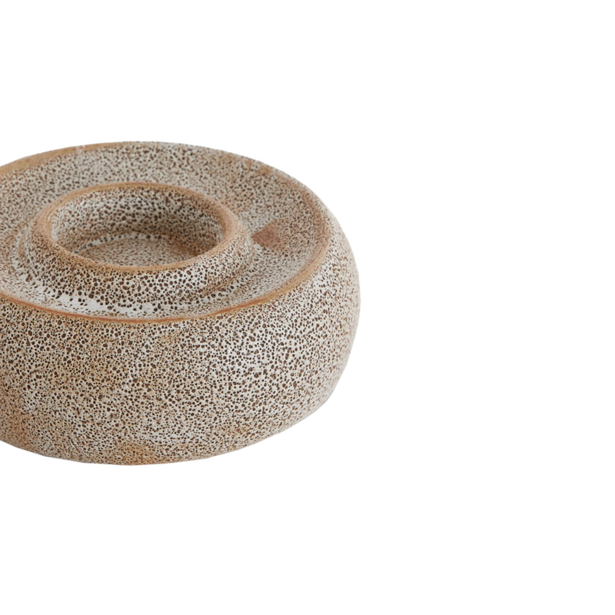 Waxinelicht Othoni Ø20,5x7,5 cm creme/zwart