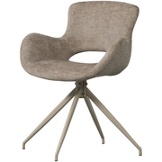 Eetkamerstoel Eliva structure velvet zand - set van 2