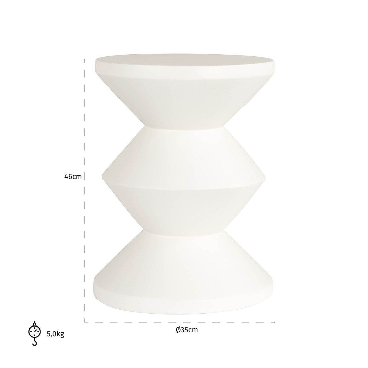 Bloomstone Diablo 34Ø Side Table (White)