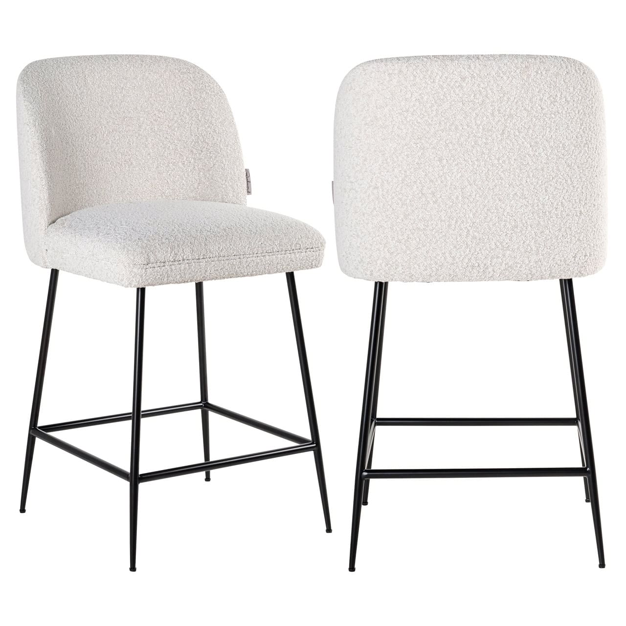 Barstoel Pullitzer white bouclé