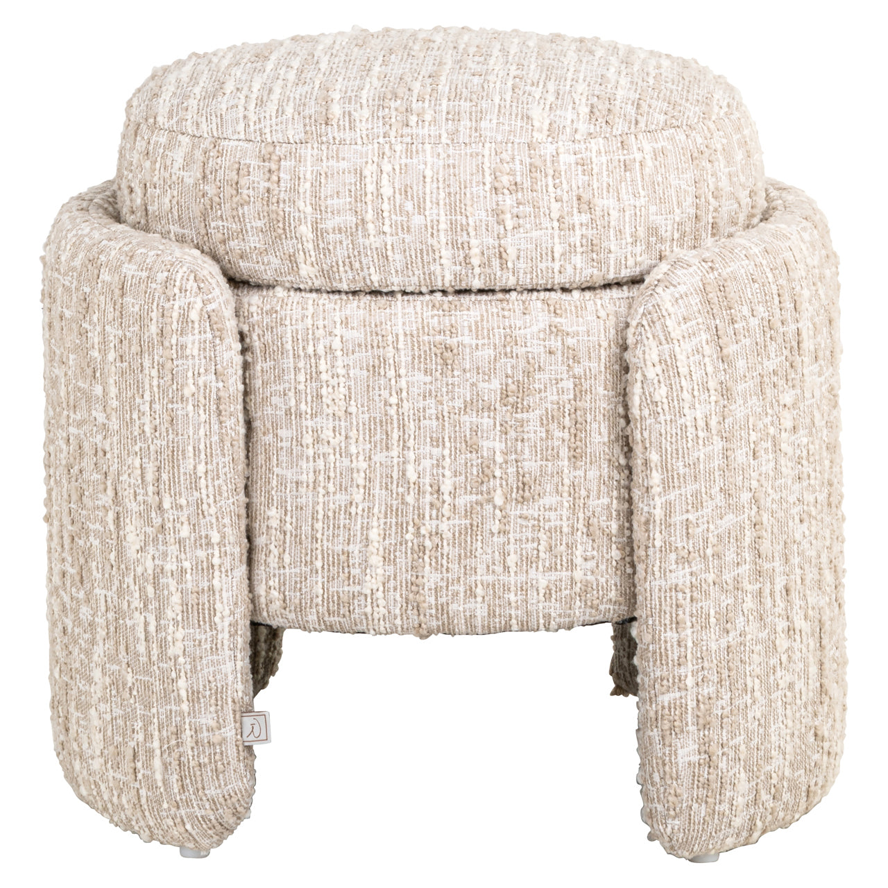 Poef & Voetenbank Cupid beige angora with storage