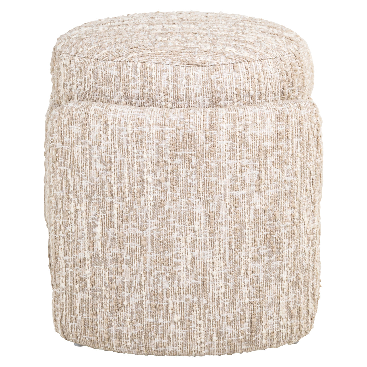 Poef & Voetenbank Cupid beige angora with storage