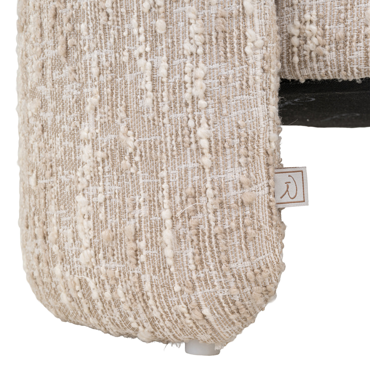 Poef & Voetenbank Cupid beige angora with storage
