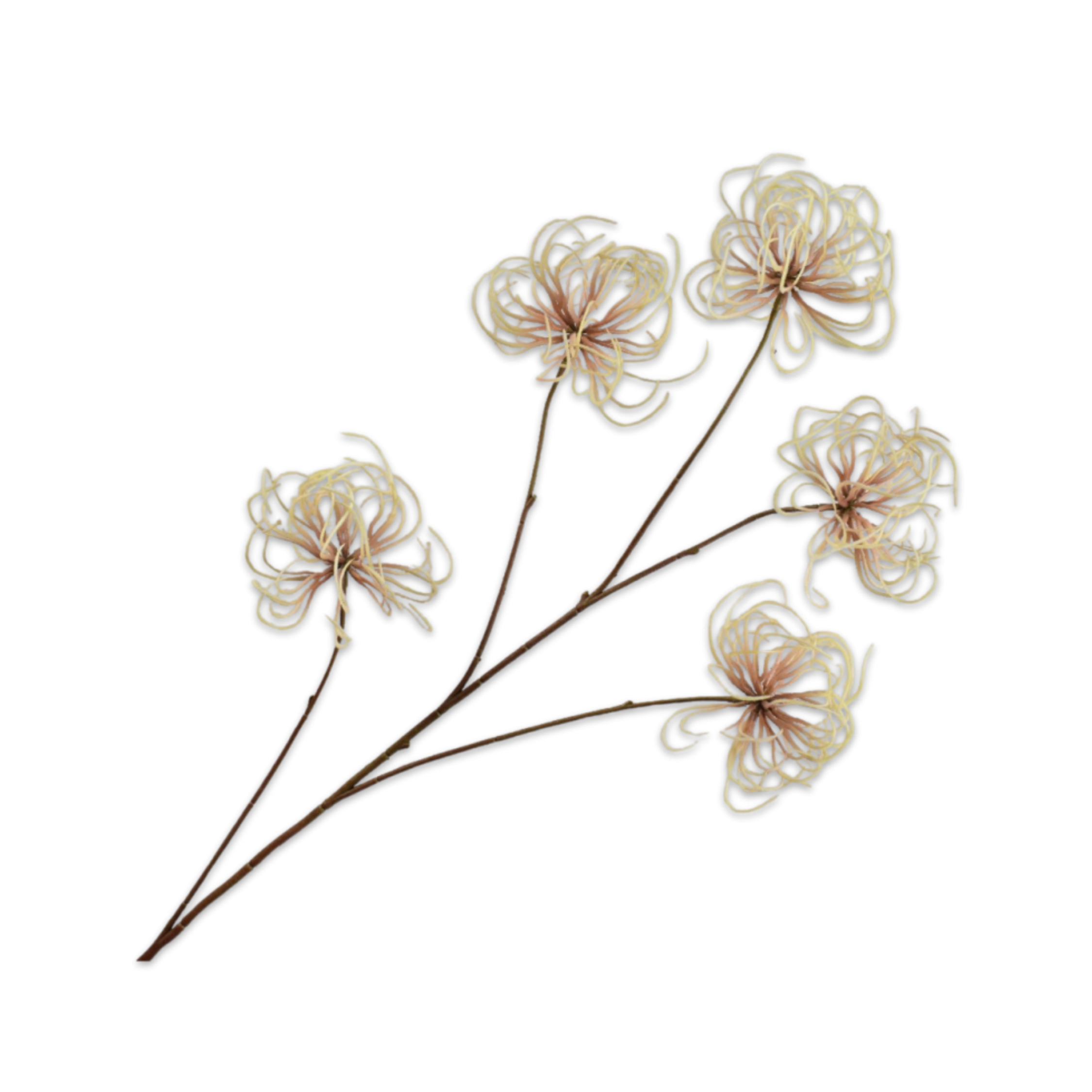Kunsttak Clematis Geel/Bruin 95 cm