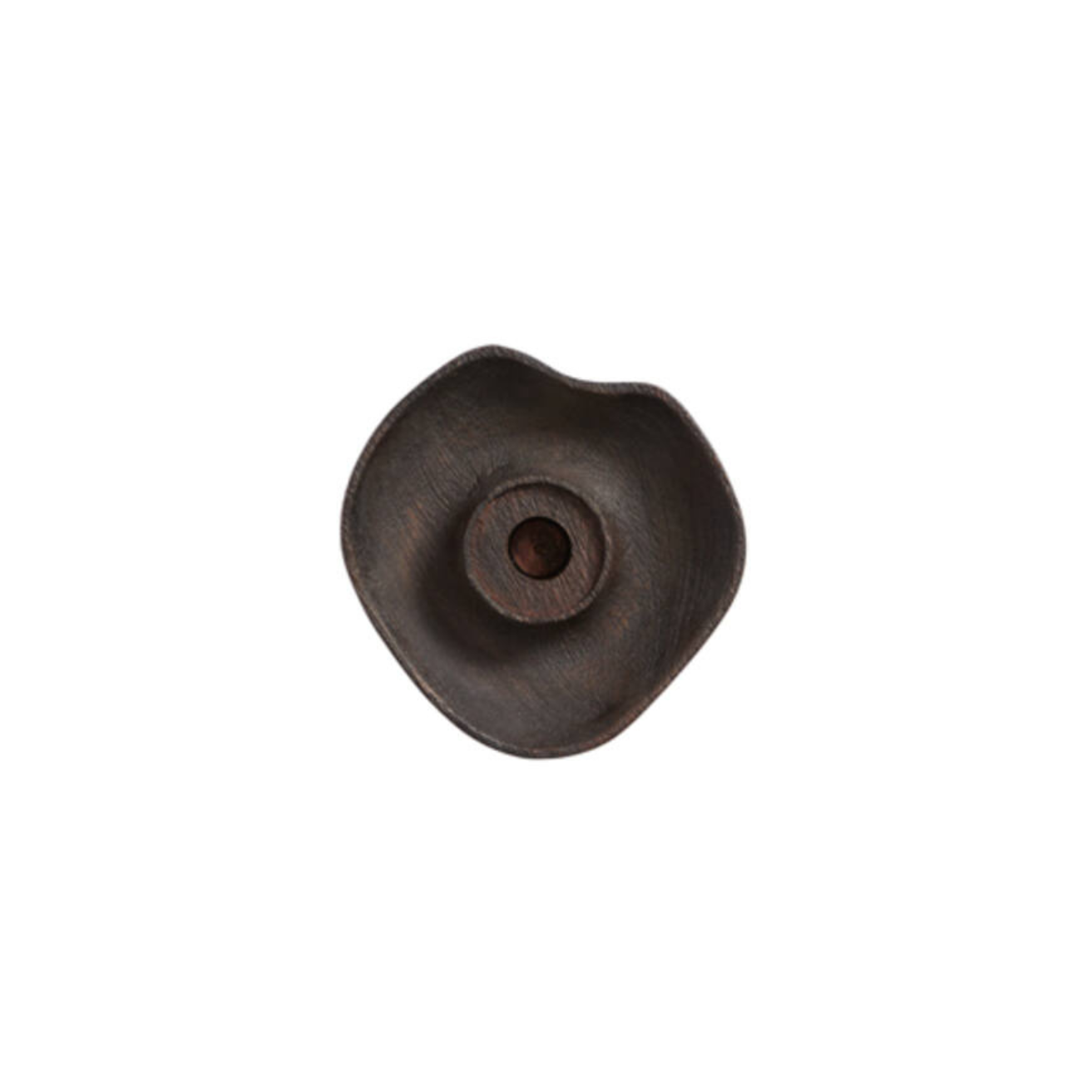 Kandelaar Coja Ø14x3 cm donker bruin