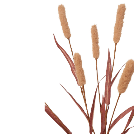Kunsttak Typha x7 95 cm Licht coffee