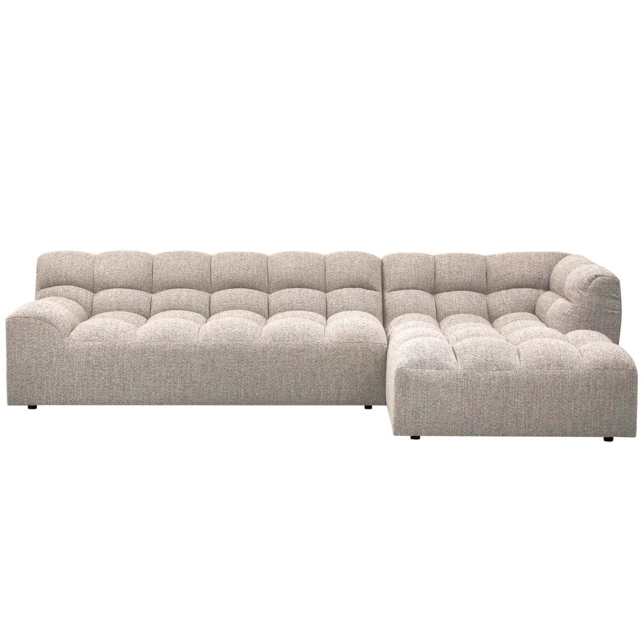 ALLURE CHAISE LONGUE RIGHT WOVEN FABRIC NATURAL MELANGE