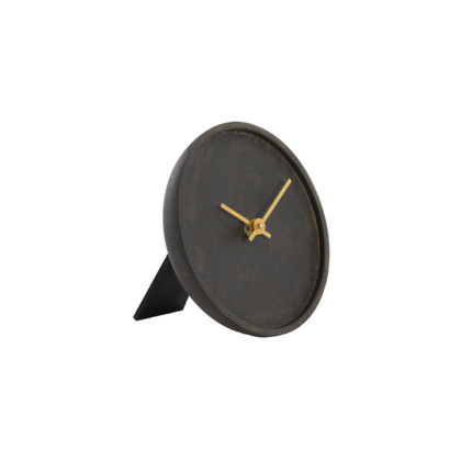 Klok Veti Mango hout donkerbruin Ø15 cm