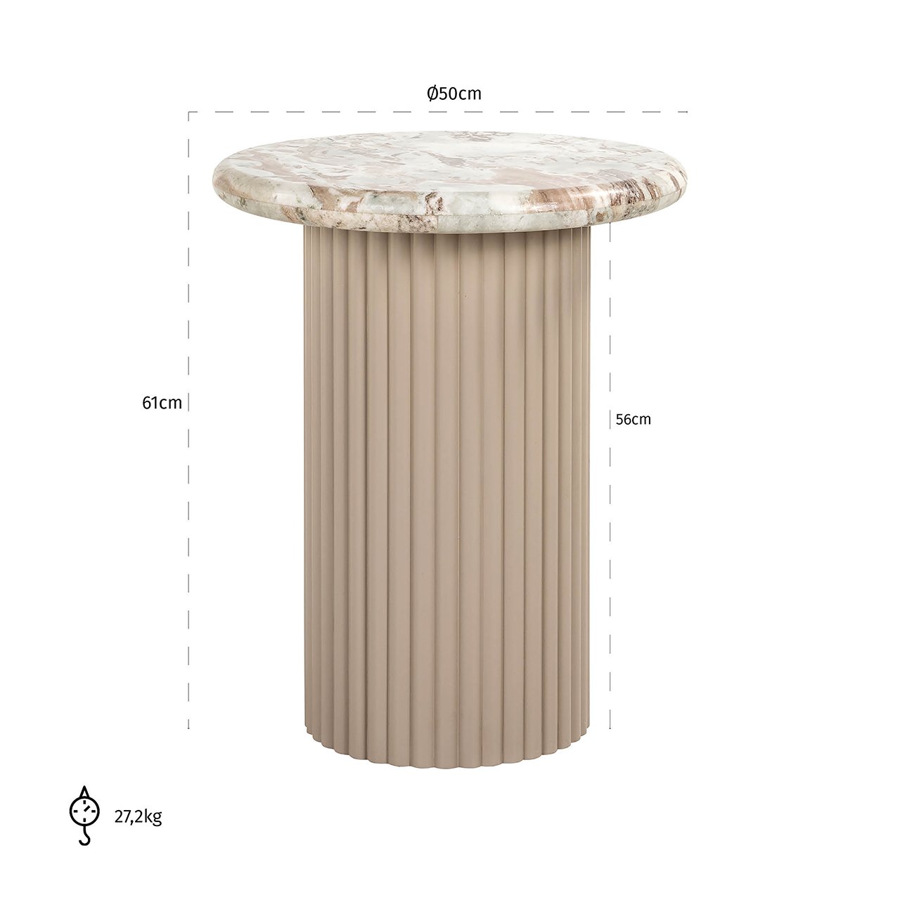 Side table Coronel (Beige)