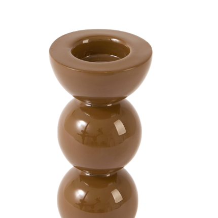 Kandelaar Nyons Glans caramel Ø7,5x20,5 cm