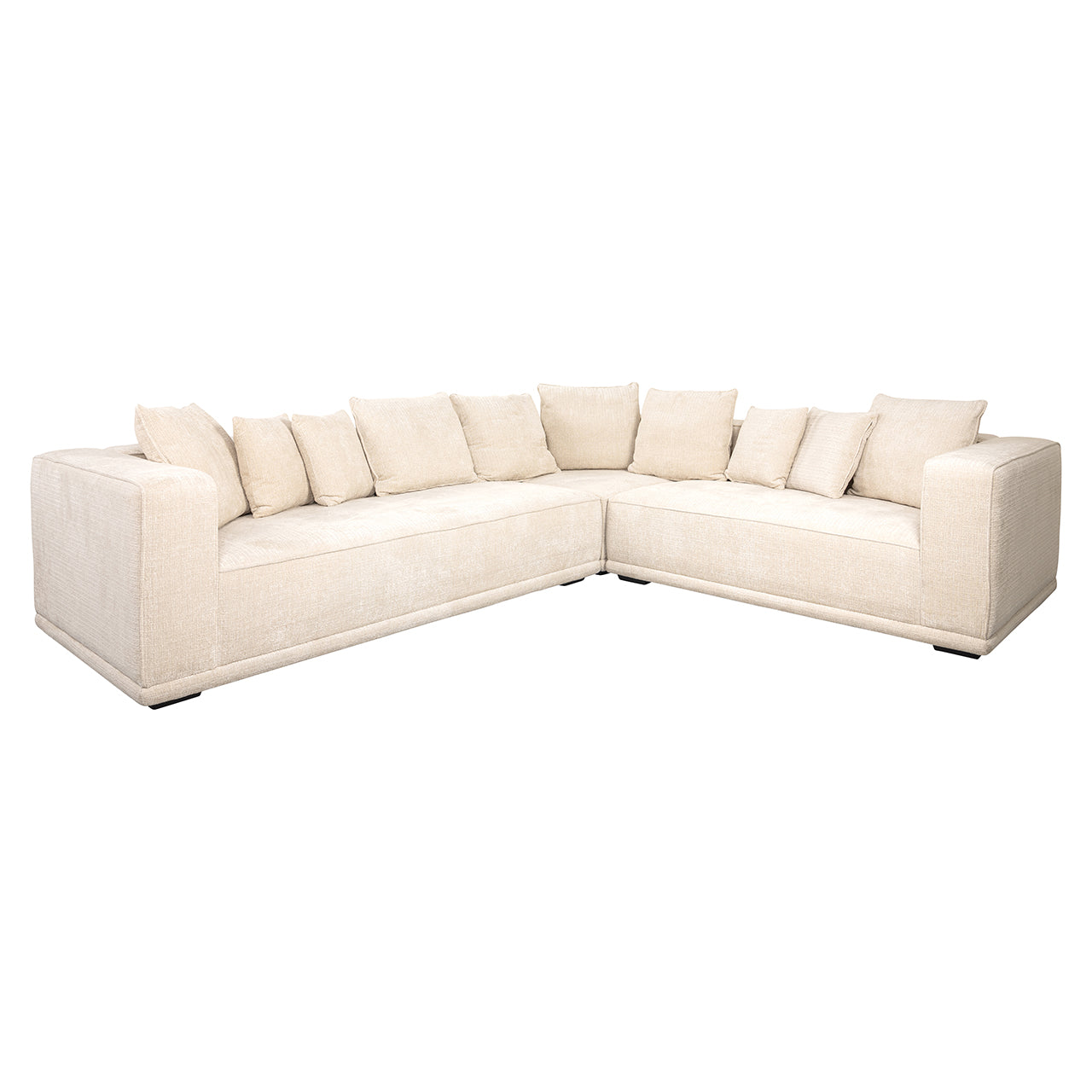 Hoekbank Lusso beige chenille