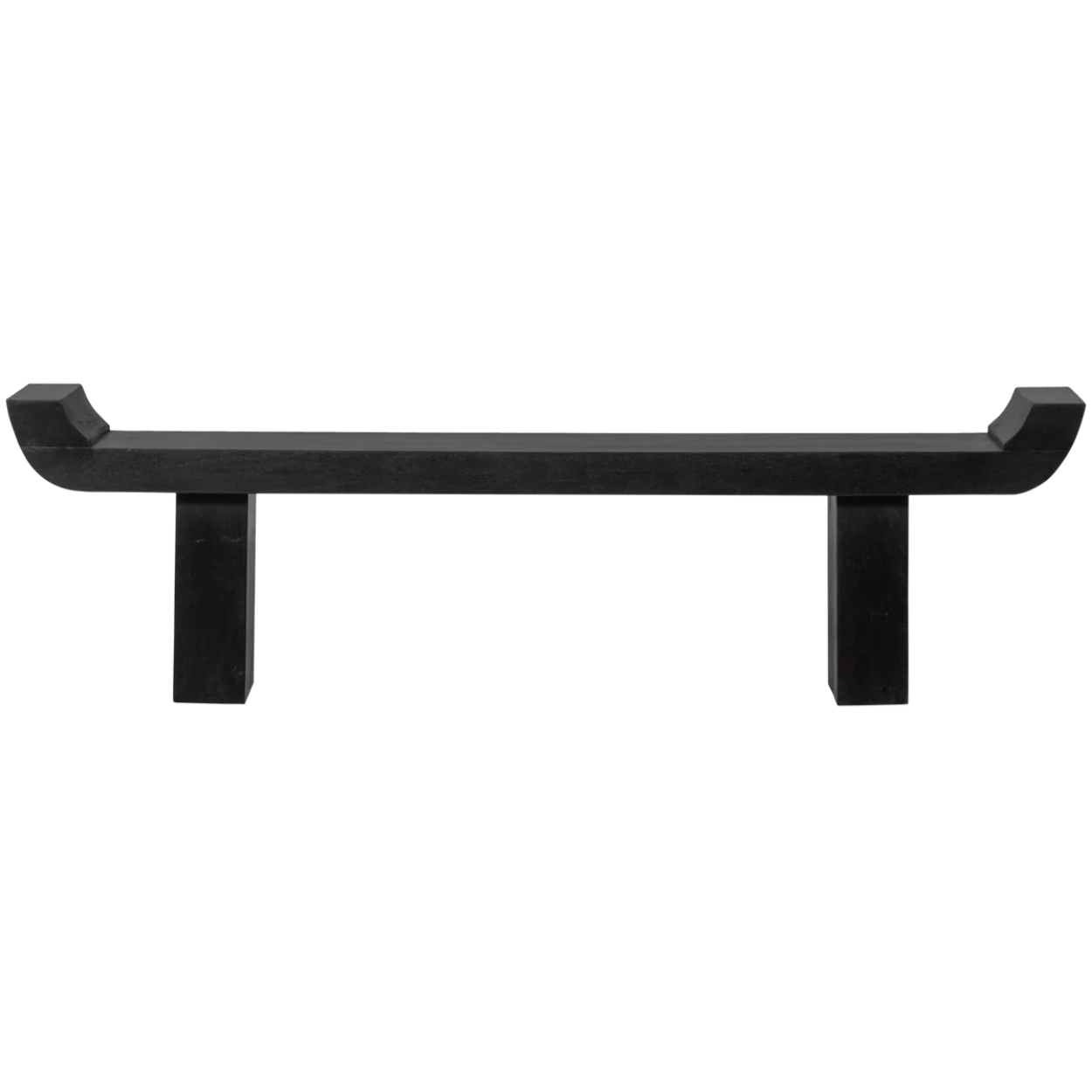LOX BENCH WITH RAISED EDGES WOOD BLACK