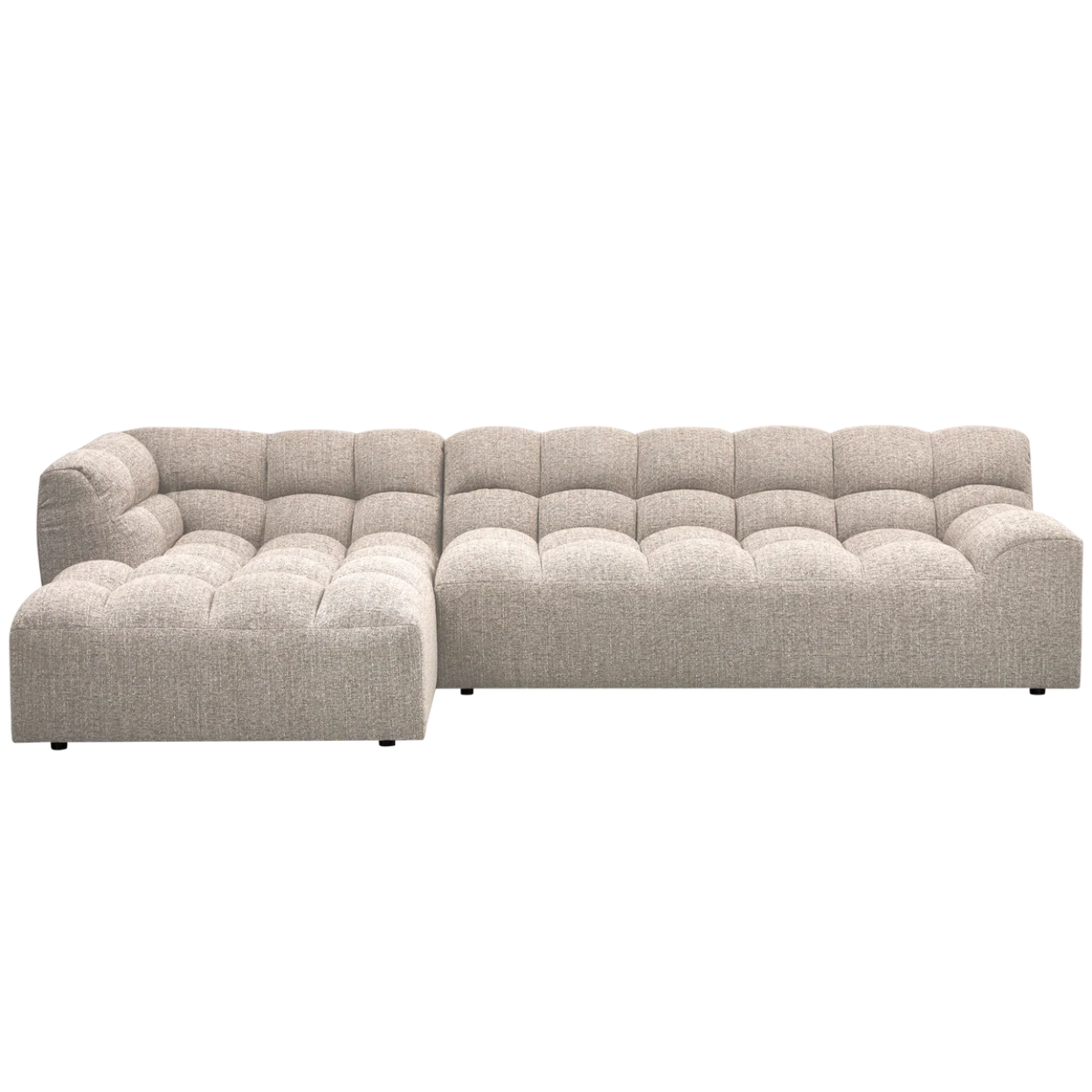 ALLURE CHAISE LONGUE LEFT WOVEN FABRIC NATURAL MELANGE