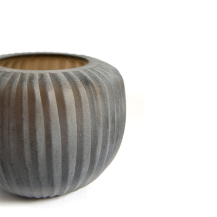 Waxinelichthouder Opaline bruin Ø11x9 cm