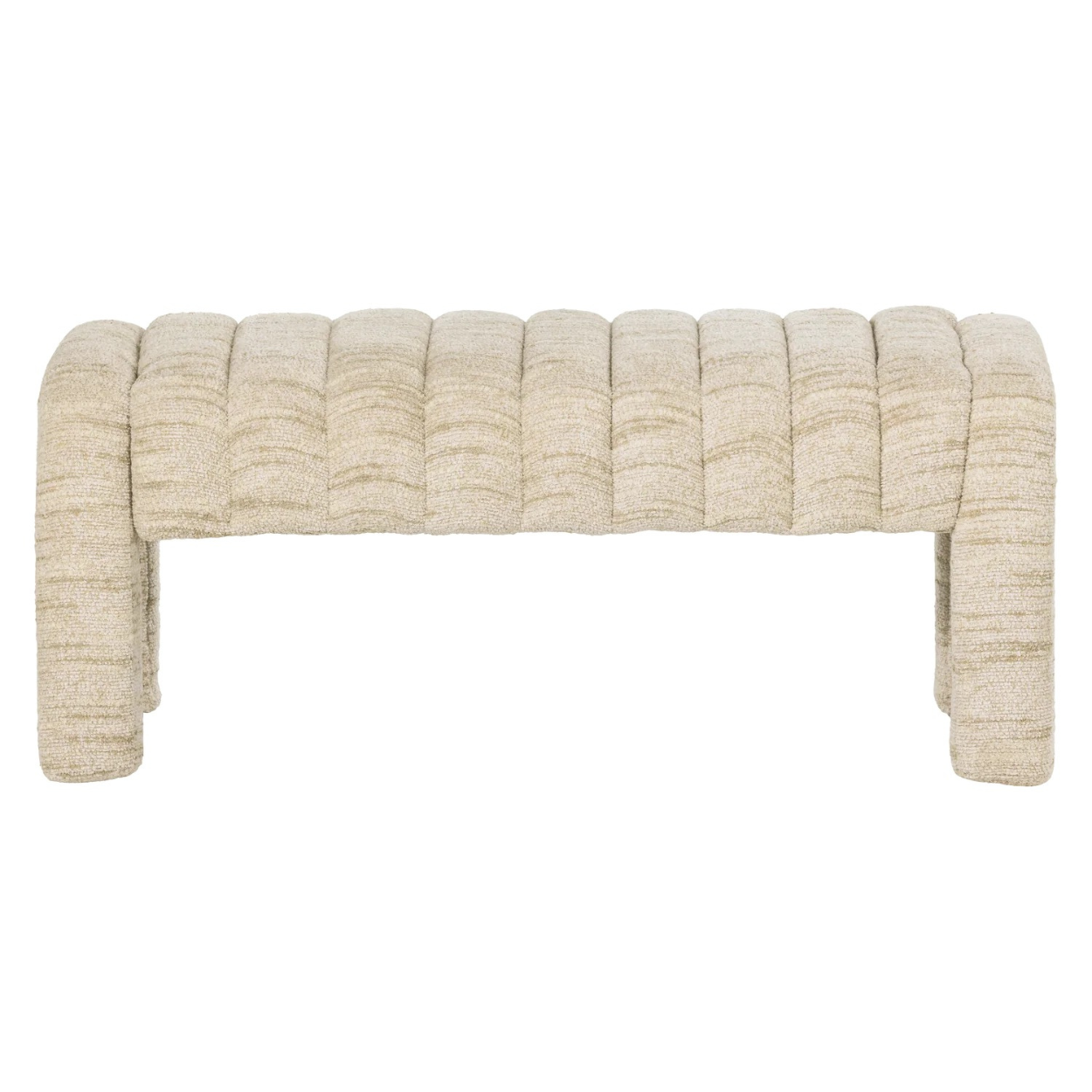 Frex gestoffeerd bankje bouclé naturel