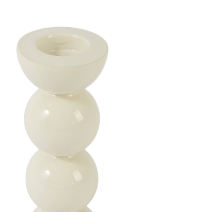 Kandelaar Nyons Glans creme Ø7,5x20,5 cm