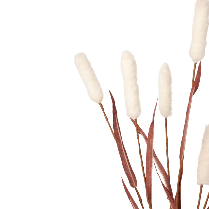 Kunsttak Typha x7 95 cm Wit