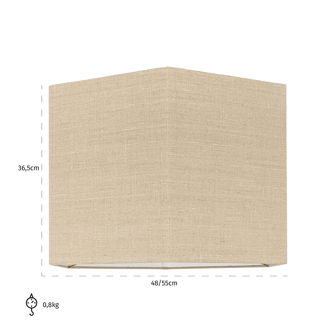 Lampshade Sally sand linen, extra large hexagonal (Sand)