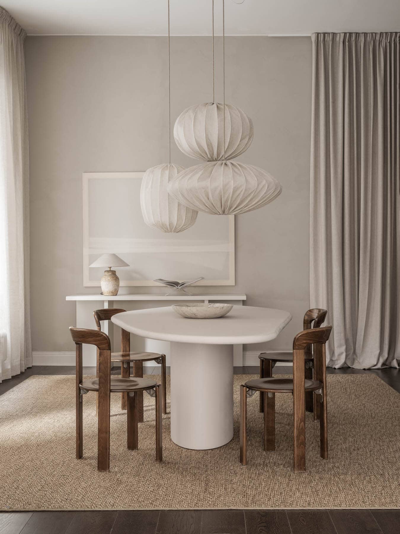 Ellipse 80 pendant lamp - natural linen