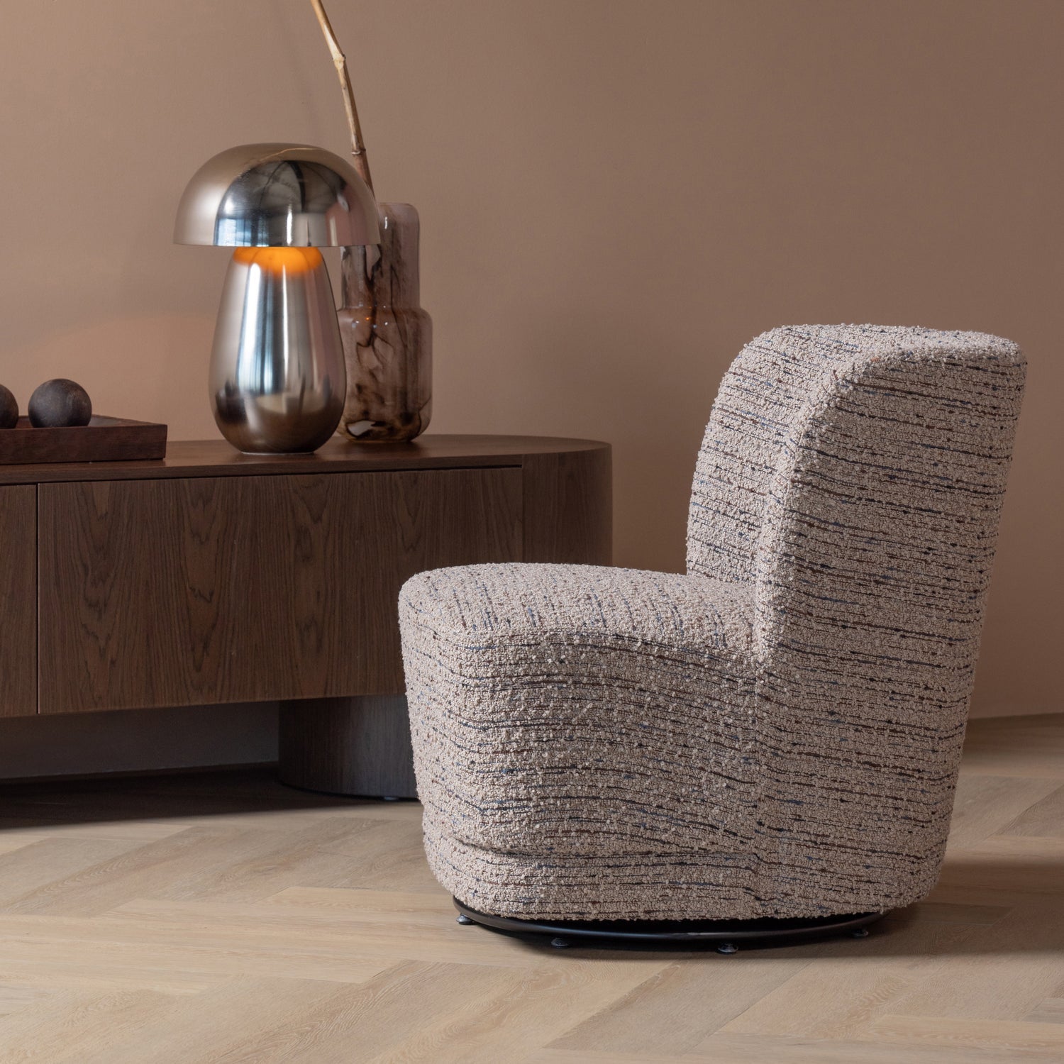 Atty draaifauteuil grove melange beige