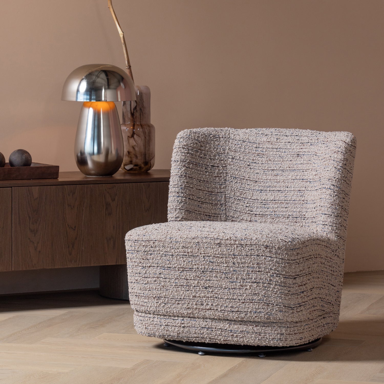 Atty draaifauteuil grove melange beige