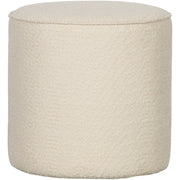 Sara poef hoog bouclé crème 46xø46