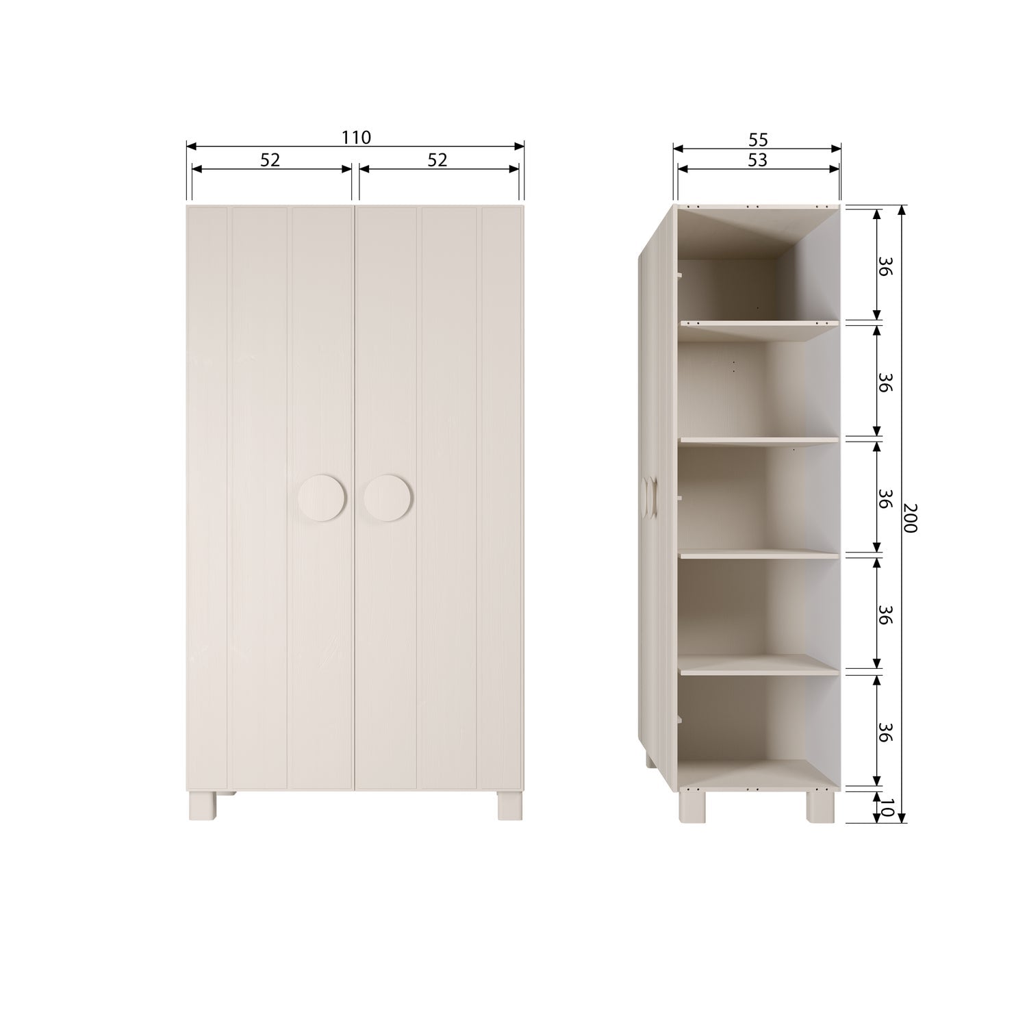 Kast Noah 2-deurs