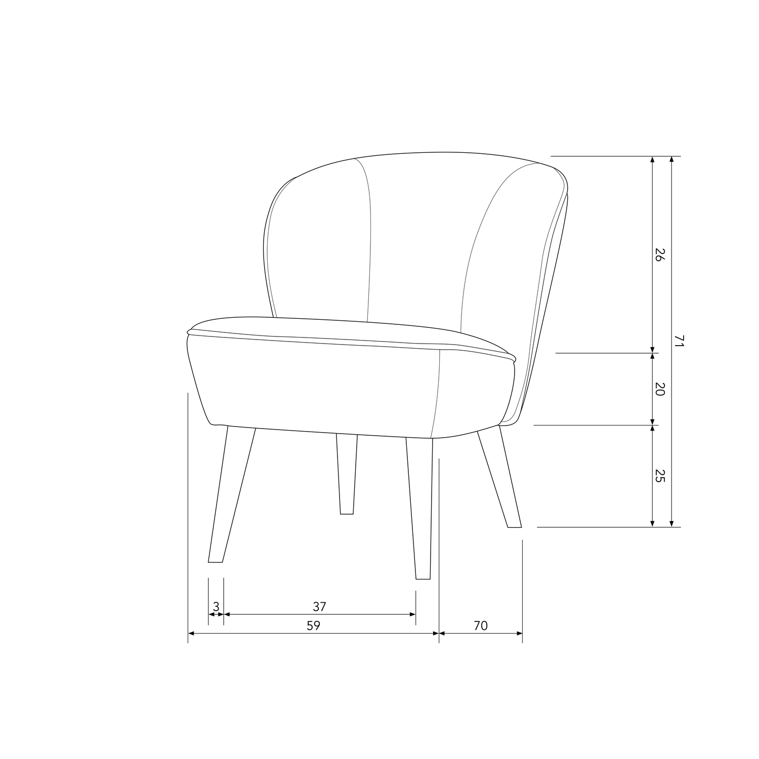 Fauteuil Sara