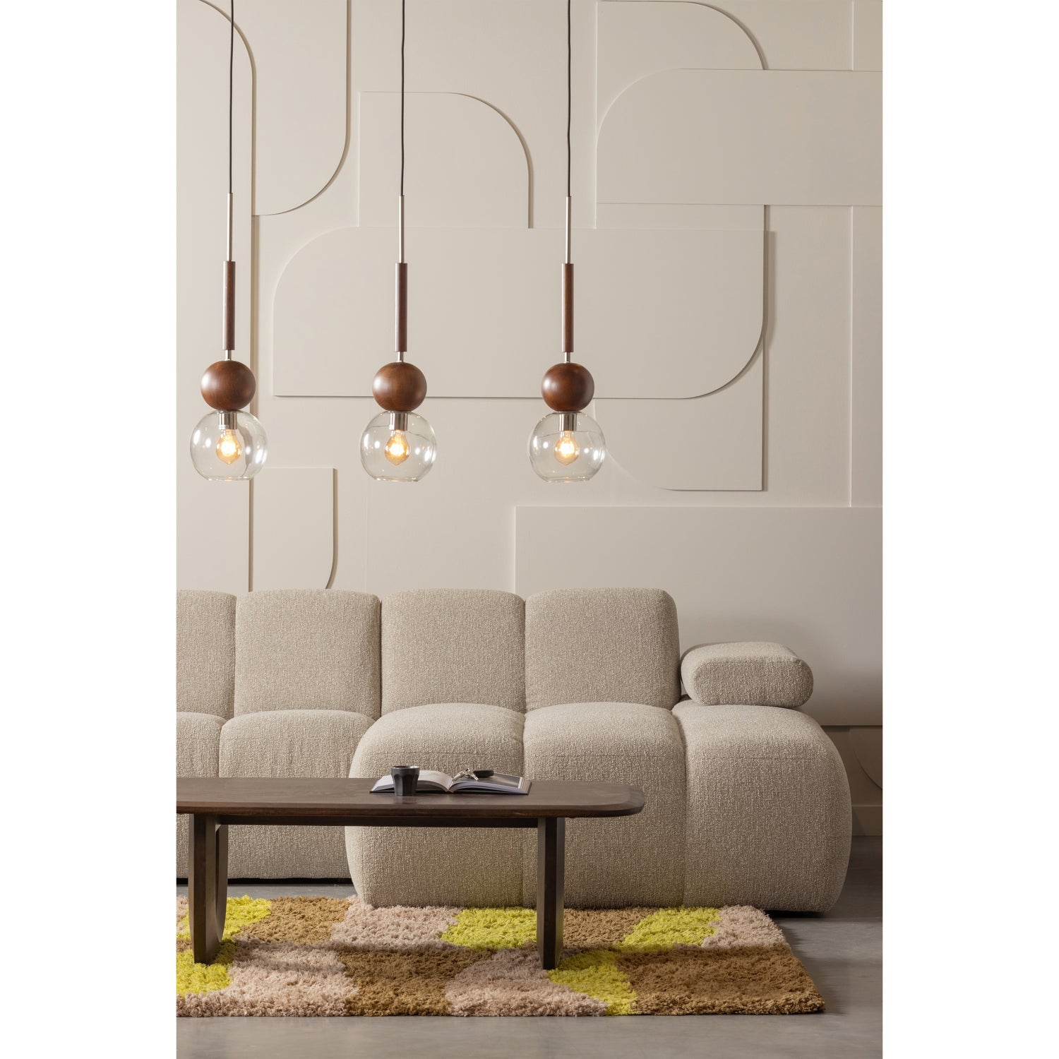 Bank Mojo rechts - Boucle beige Melange