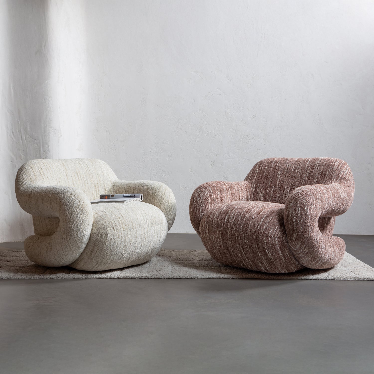 Fauteuil Folke - Chenille naturel Melange