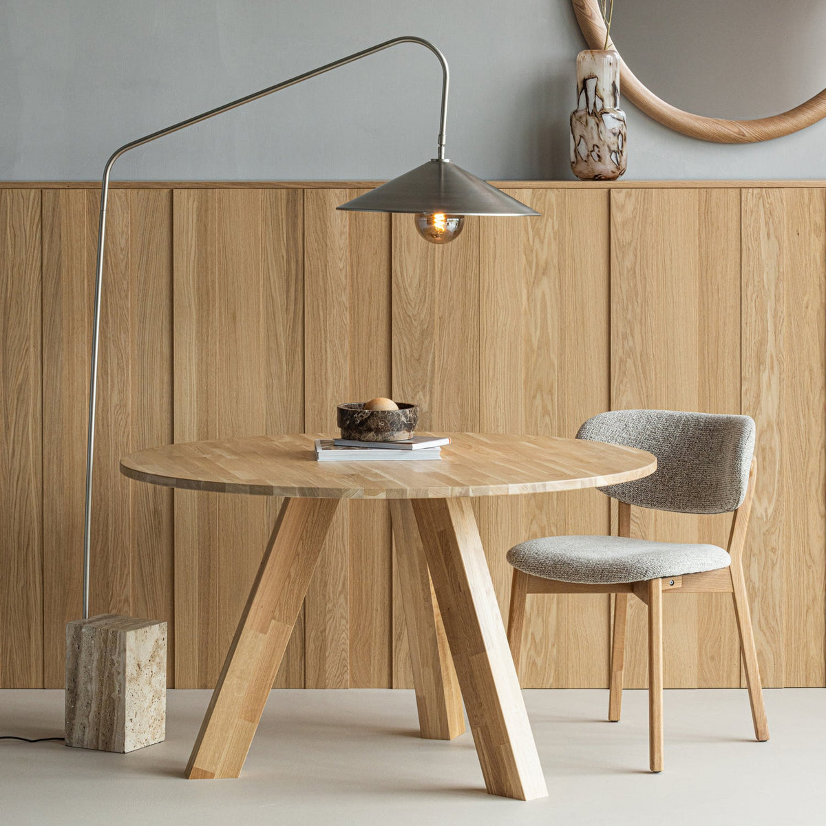 UDAR NATURAL DINING CHAIR WITH NATURAL WOODEN FRAME