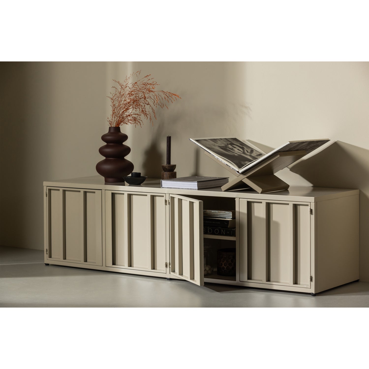 LEVEL TV UNIT METAL SAND 44X160 CM