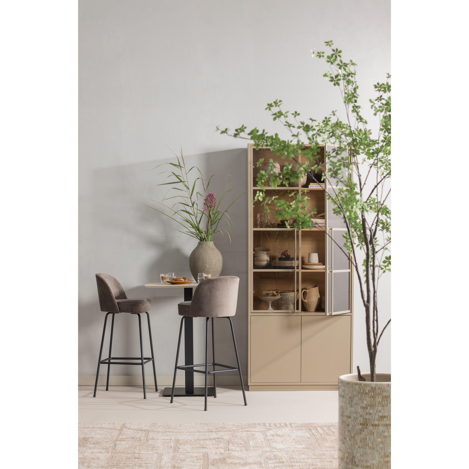 CASA BUFFET CUPBOARD PINE MUD [fsc]