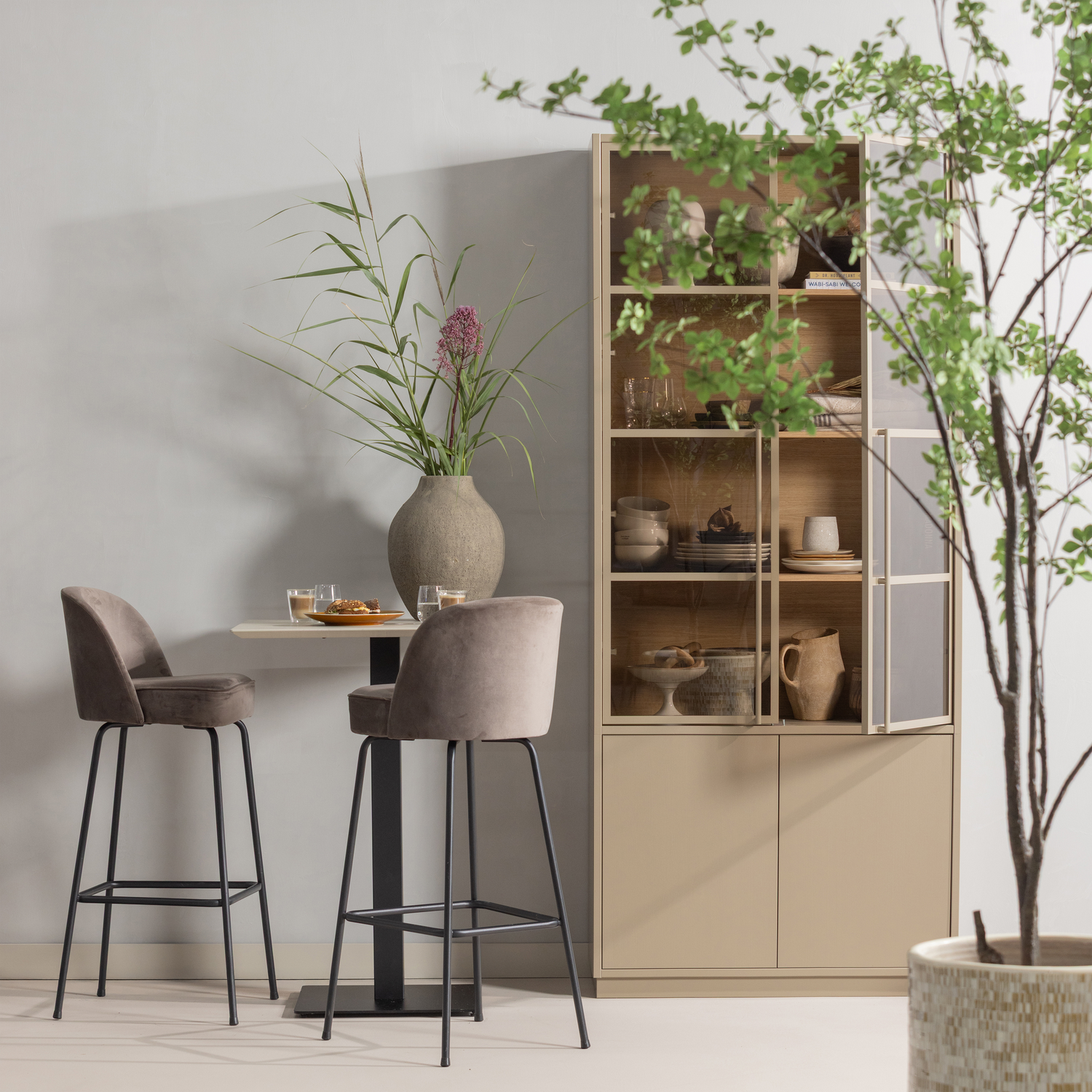 CASA BUFFET CUPBOARD PINE MUD [fsc]