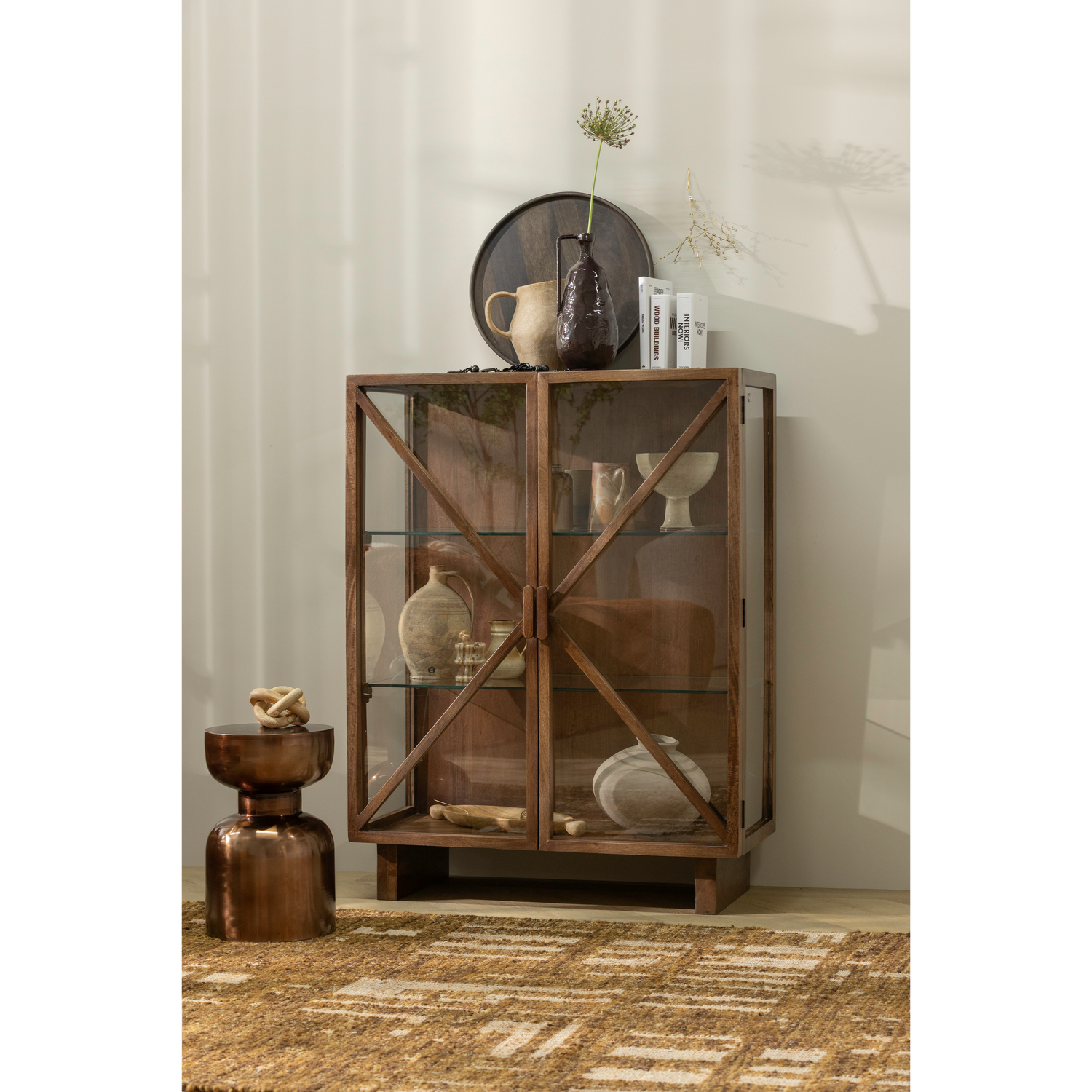 KELLA 2-DOOR CABINET MANGO WOOD BROWN