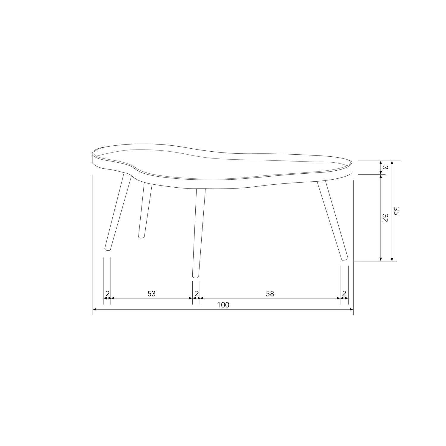 Mea organic side table