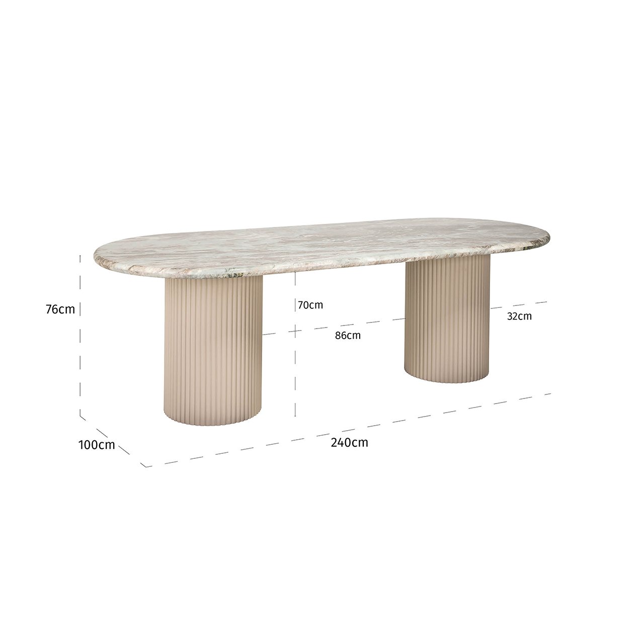 Dining table Coronel (Beige)