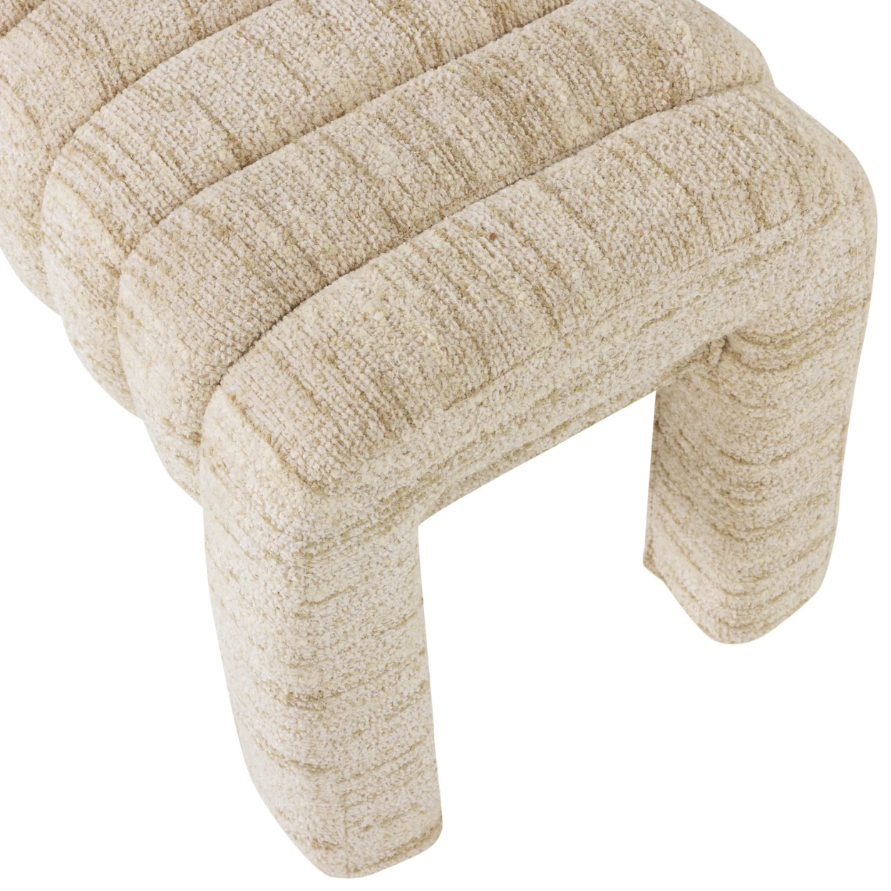 Frex gestoffeerd bankje bouclé naturel