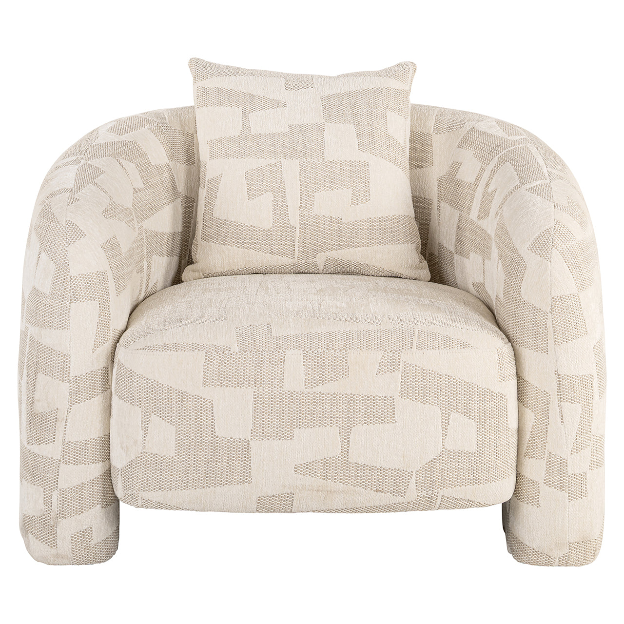 Lounge armchair Tuscany beige graffic (Beige graffic)