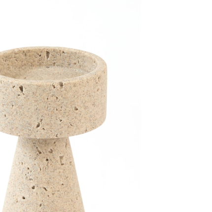 Kandelaar Malopi sand Ø9,5x20 cm