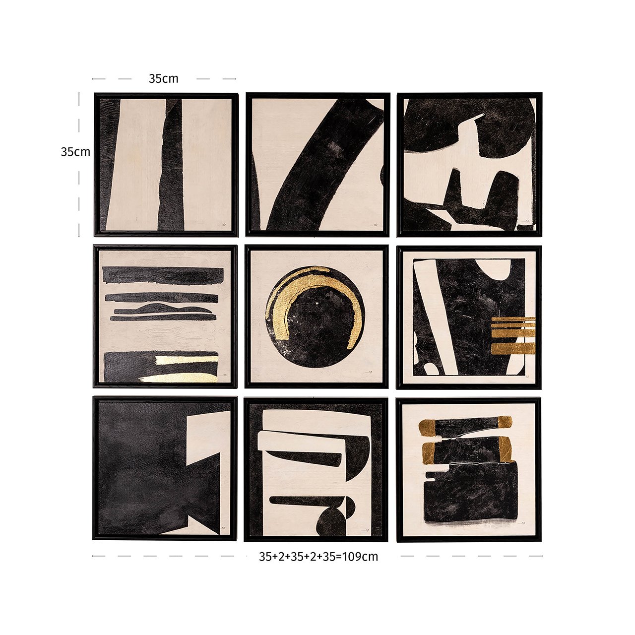 Wand art Gabri set van 9