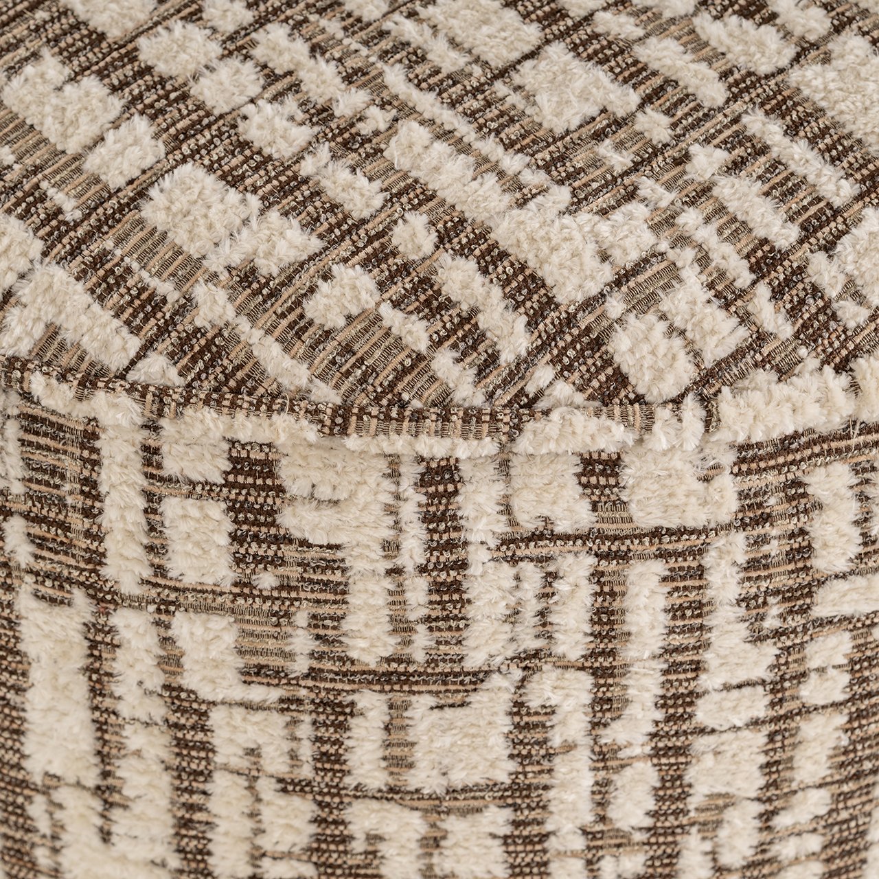 Poef & Voetenbank Lexie cream 70Ø