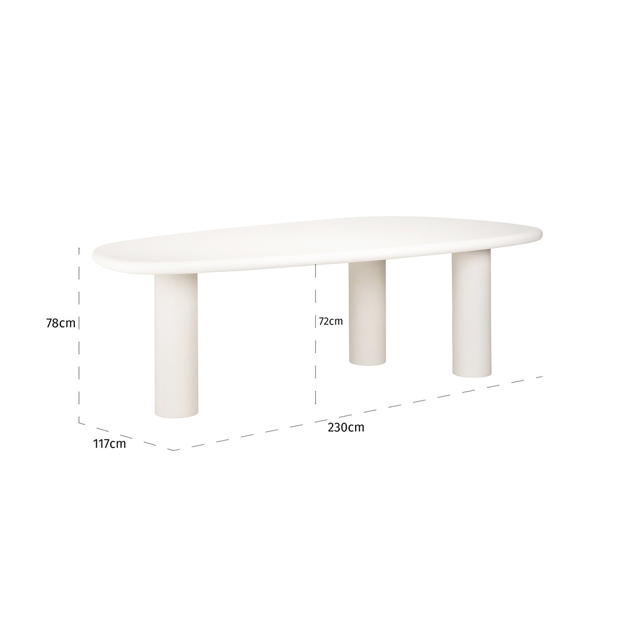 Bloomstone dining table (White)
