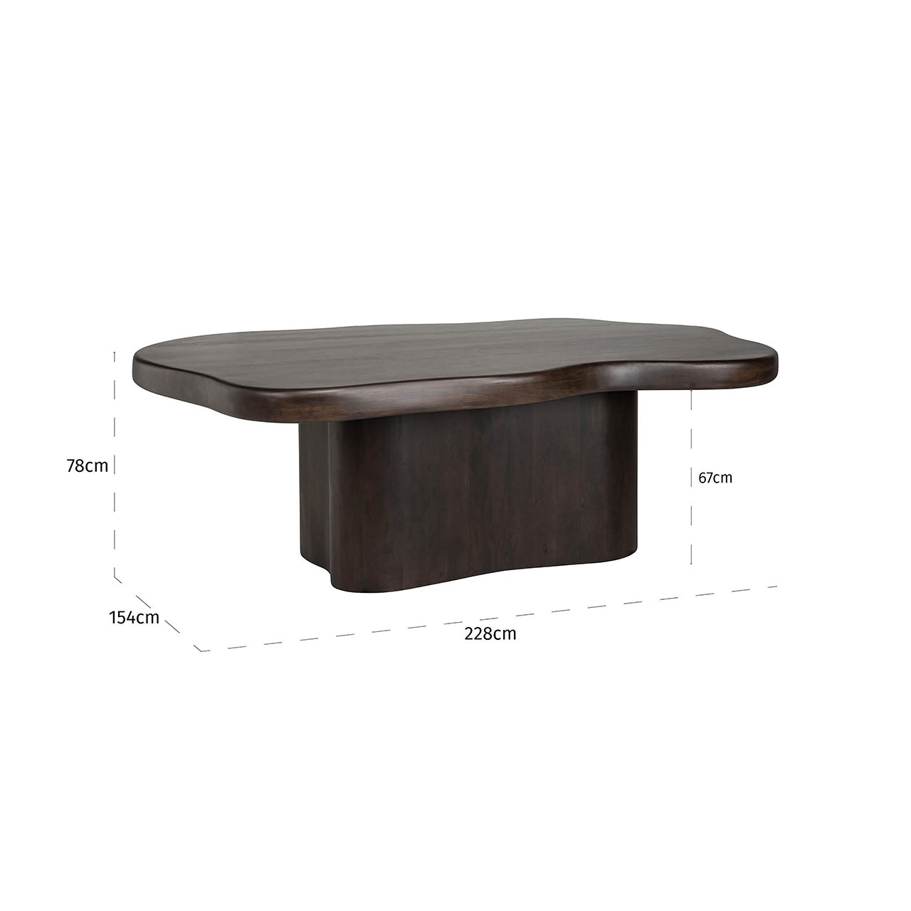 Sherman Organic Dining Table 230x139 (Brown)